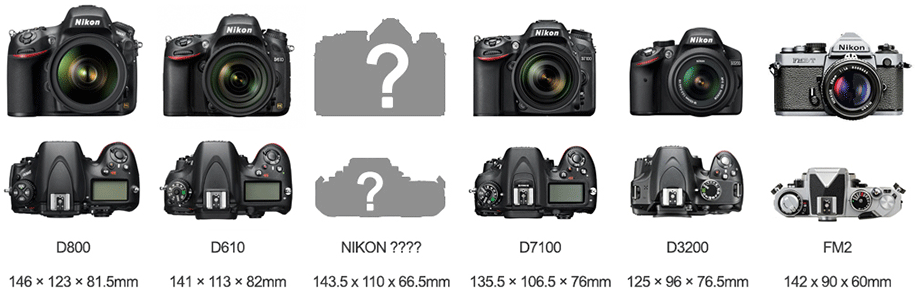 Nikon-DSLR-size-comparison