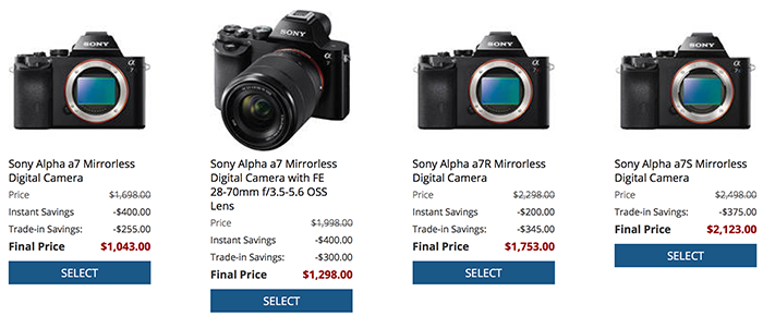 sony a series list