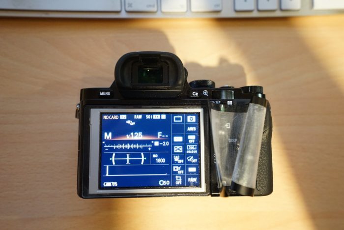 Sony a7R LCD protector removal 7