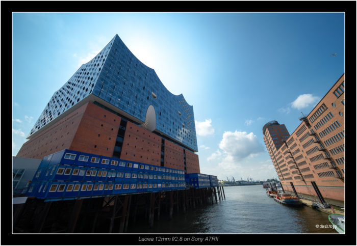 test of pre production lens LAOWA 12mm f/2.8 ZERO-D from Venus Optics, Hamburg Hafencity, Elbphilharmonie