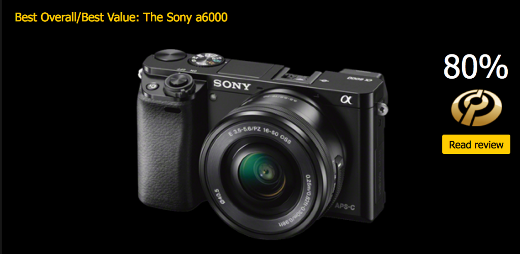 Dpreview claims the Sony A6000 is the best Interchangeable Lens Camera