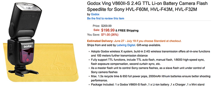 Godox announces the new V860II-S speedlite for Sony Cameras