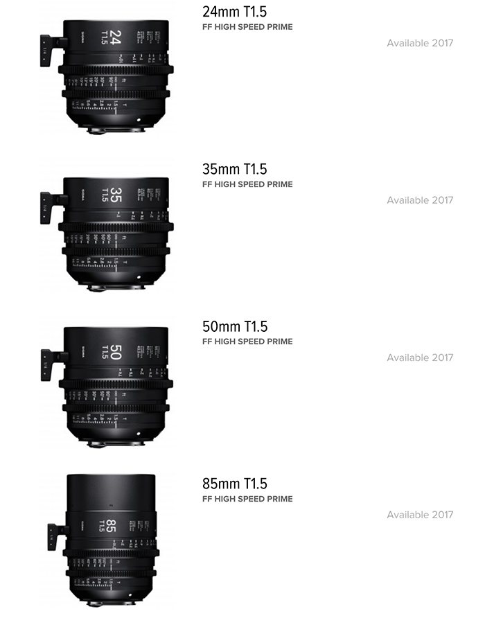 Sigma announces Eight new Emount Cine Lenses! sonyalpharumors