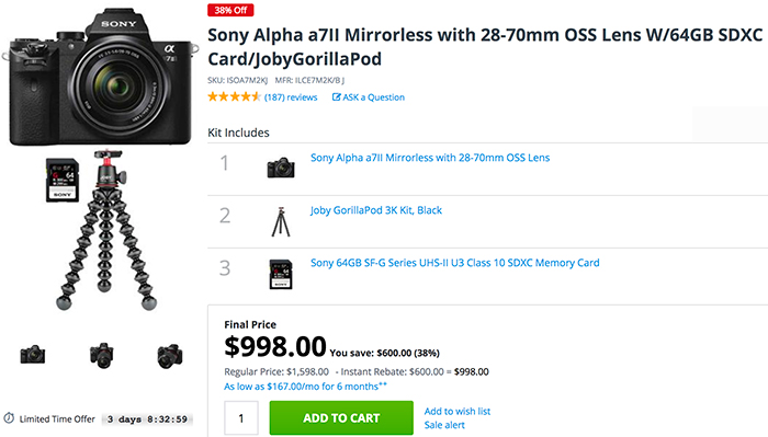 Sony Alpha a7II Mirrorless with 28-70mm OSS Lens ILCE7M2K/B - Adorama