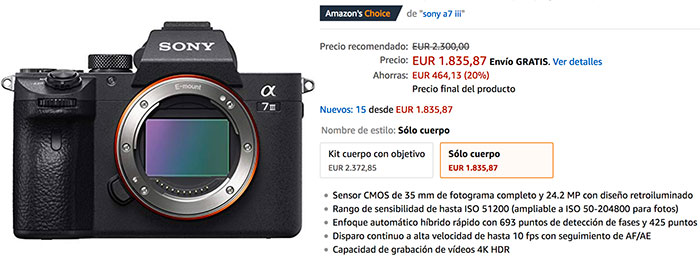 price sony a7iii