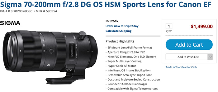 Sigma 70-200mm size comparisons – sonyalpharumors