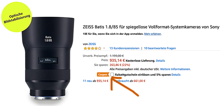 110 Euro Off On The Batis 85mm F 1 8 Fe Lens Sonyalpharumors