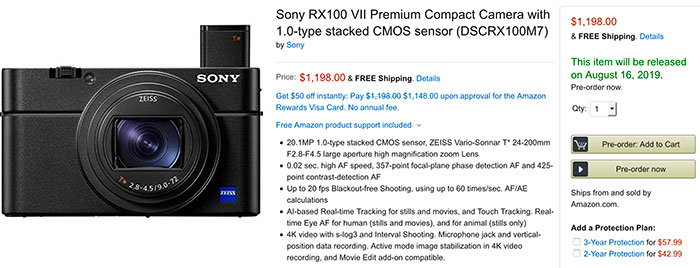  Sony RX100 VII Premium Compact Camera with 1.0-Type Stacked  CMOS Sensor (DSCRX100M7) with Vlogger Accessory Kit : Electronics