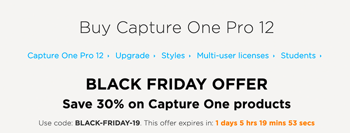 capture one pro 12 promo code