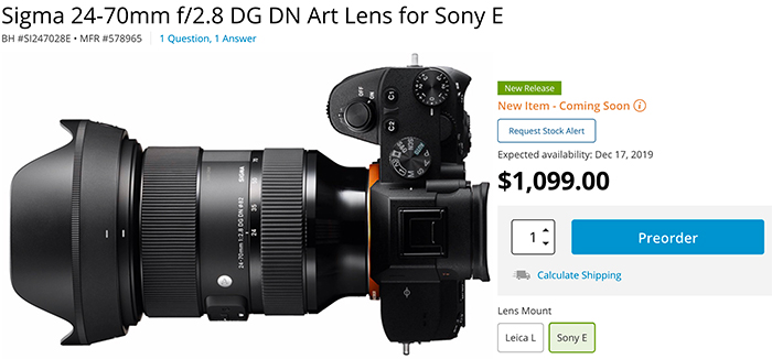 Ongoing Review: Sigma 24-70mm F2.8 DG DN Art Sony E Mount 578965