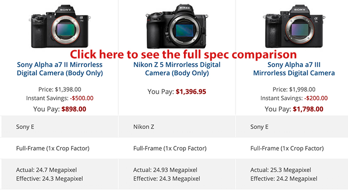 selvfølgelig Stol enkelt gang $1399 Nikon Z5 announced. Here is the spec comparison with the Sony A7II  and Sony A7III – sonyalpharumors