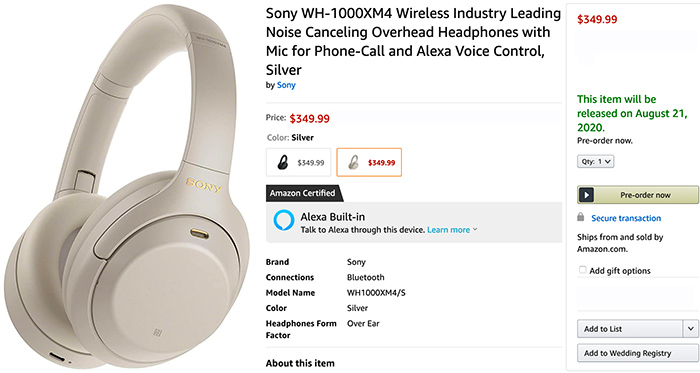 Sony announces the new WH-1000XM4: The best just got better and you can  preorder it now at  US/EU – sonyalpharumors