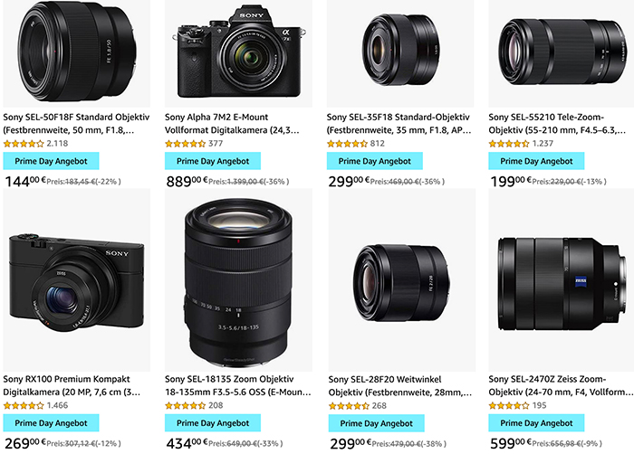 Here are the European Amazon Prime Day Deals: Big savings on Sony cameras  and lenses! – sonyalpharumors