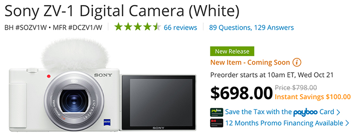 Sony Japan just announced the white ZV-1 camera Sony Japan just announced the white ZV-1 camera