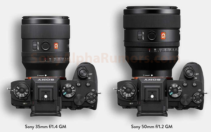 First size comparison between the new Sony 50mm f/1.2 GM and other Sony  lenses – sonyalpharumors