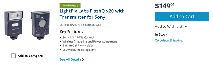 新到着 LightPix Labs FlashQ X20 Sony用 その他