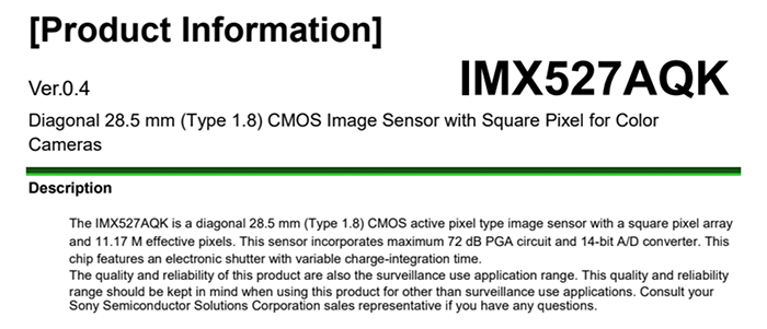 High Dynamic range Starvis 2 sensors spotted – sonyalpharumors