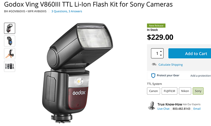 Flash Godox V860III para Sony