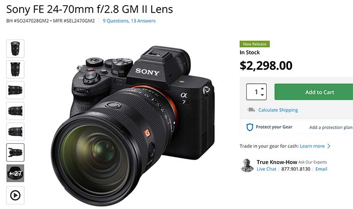 Sony FE 24-70mm f/2.8 GM II Lens Available for Pre-Order NOW!