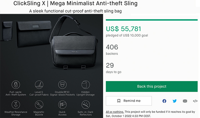 ClickSling X is the perfect anti-theft and cut proof bag – 43 Rumors