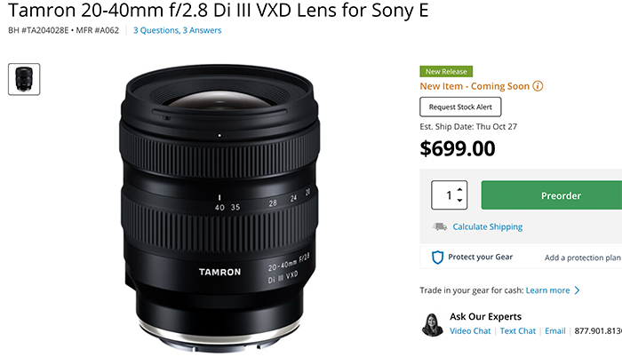 Tamron 20-40mm F2.8 Di III VXD vs Sony FE PZ 16-35mm F4 G Detailed