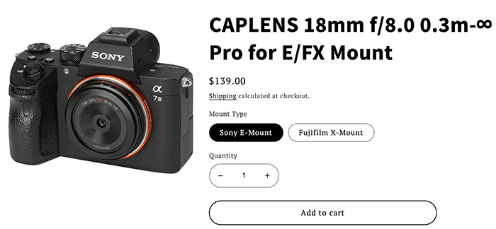 Just announced: New Funleader 18mm f/8.0 caplens – sonyalpharumors