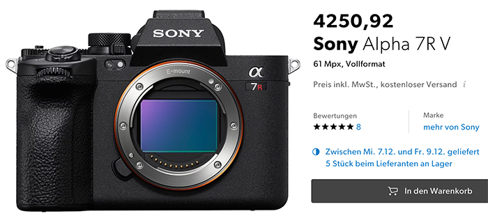 Dos ofertas sorpresa del Black Friday en Alemania: ¡200 € de descuento en el Sony A7IV y 250 € de descuento en el nuevo A7rV!