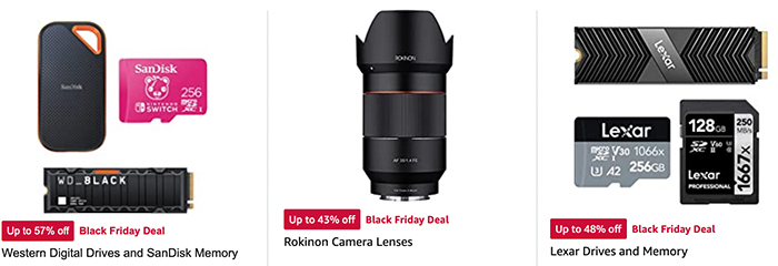 Nuevas ofertas de Black Friday: ahorre mucho en almacenamiento Sandisk y lentes Rokinon FE en Amazon EE. UU.