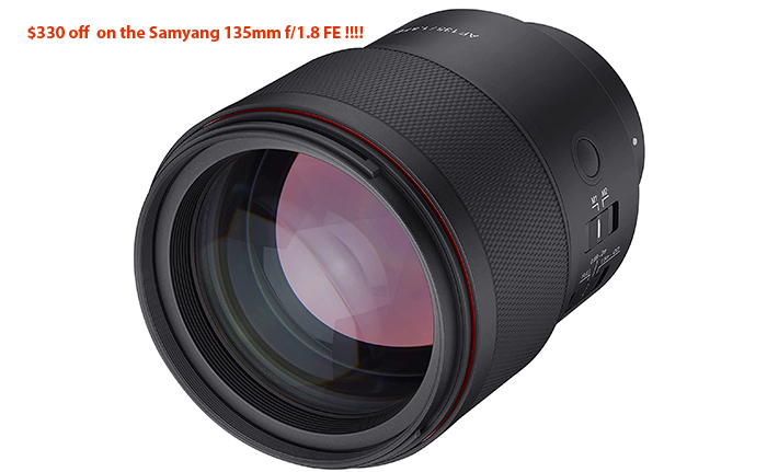 ¡Hoy es su última oportunidad de ahorrar mucho en software, almacenamiento y equipo de Sony! ¡$330 de descuento en el excelente lente Samyang 135mm f/1.8 FE!