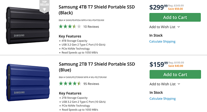 New hot storage deal: Lowest price ever on the super rugged Samsung T7 hard  disks – 43 Rumors