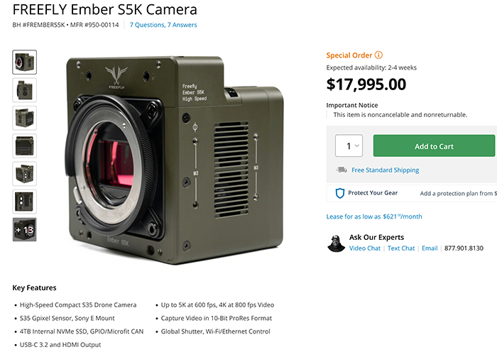 Sí amigos, tenemos una nueva cámara con montura E de $ 17,995;)