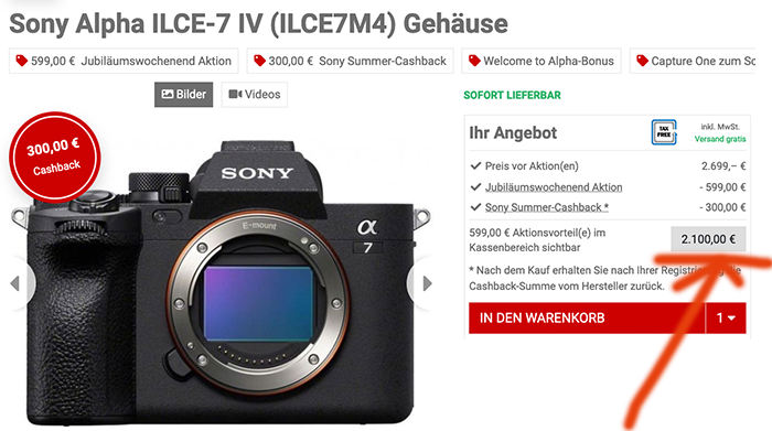 sony a7 iii cashback
