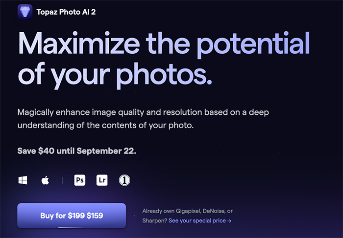 Topaz launched the new Photo AI 2.0 (get a $40 discount now) –  sonyalpharumors