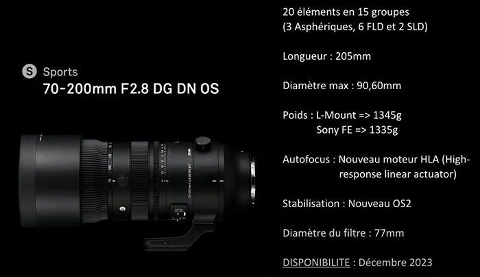 Sigma France (accidentally?) leaked the full 70-200mm L lens specs - L mount  system camera rumors and news